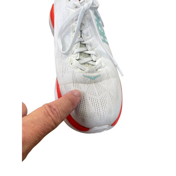 Hoka One One Mach 4 Womens White Red Running Shoes sneakers size 10B sku 8829 - Picture 10 of 16